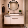 Premium Beige Finish Wall Mounted Stainless Steel Vanity SS304 (32x19 inch) "Complete Set"