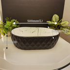Premium White with Pine Wood Finish Wall Mounted Stainless Steel Vanity SS304 (24x18.5 inch) "Complete Set"