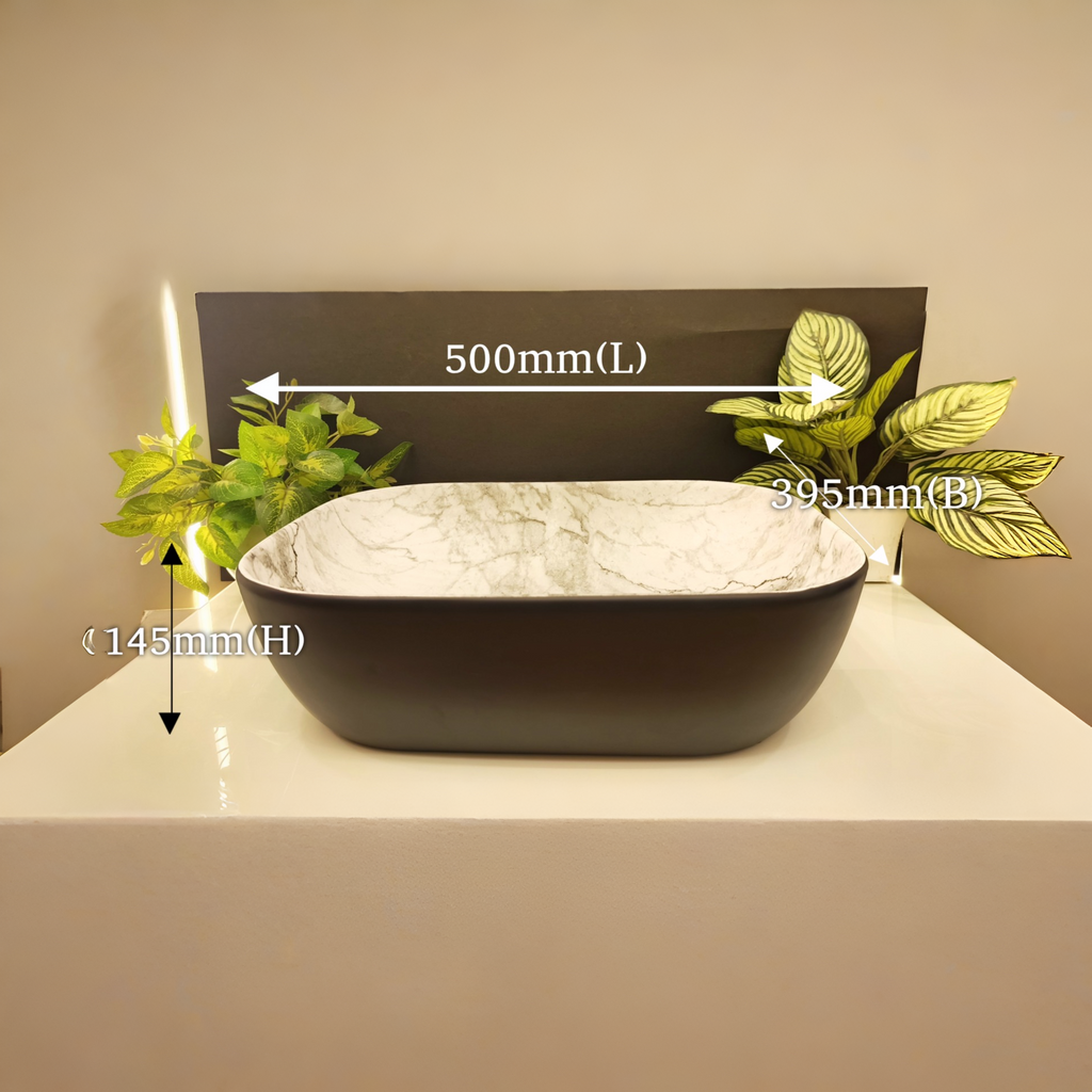 Charcoal Black Finish Wall Mounted Stainless Steel Vanity SS304 (24x18.5 inch) "Complete Set"