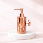 Premium Rose Finish Luxury Wall Mount Soap Dispenser – Stainless Steel, Anti-Rust, Easy Refill – Bathroom/Hotel/Office/School Use – Rose Gold Finish