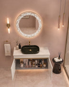 Premium Teeth White Finish Wall Mounted Stainless Steel Vanity SS304 (32x18.5 inch) "Complete Set"