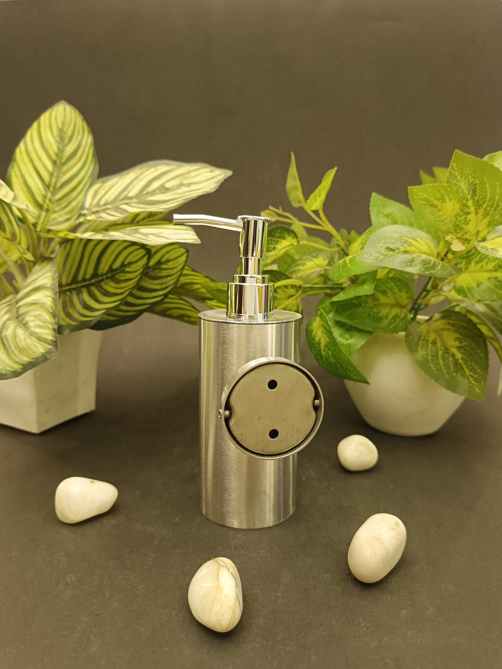 Satin Matt Finish Luxury Wall Mount Soap Dispenser – Stainless Steel, Anti-Rust, Easy Refill – Bathroom/Hotel/Office/School Use