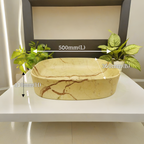 Teak Wood Finish WALL MOUNTED Stainless Steel Vanity SS304 (24x18.5 inch) "Complete Set"
