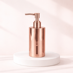 Premium Rose Finish Luxury Wall Mount Soap Dispenser – Stainless Steel, Anti-Rust, Easy Refill – Bathroom/Hotel/Office/School Use – Rose Gold Finish