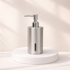Satin Matt Finish Luxury Wall Mount Soap Dispenser – Stainless Steel, Anti-Rust, Easy Refill – Bathroom/Hotel/Office/School Use